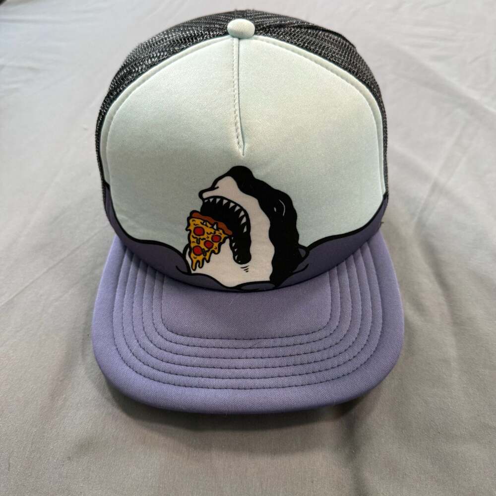 Mad Engine Youth Shark Eating Pizza Graphic Trucker Hat Cap